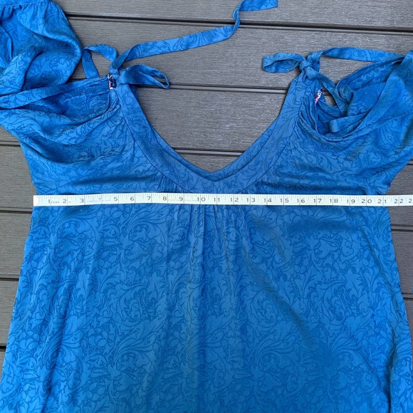 Anthropologie Holding Horses Leyton Blue 3/4 Sleeve Swing Dress NWT Small - Picture 6 of 12